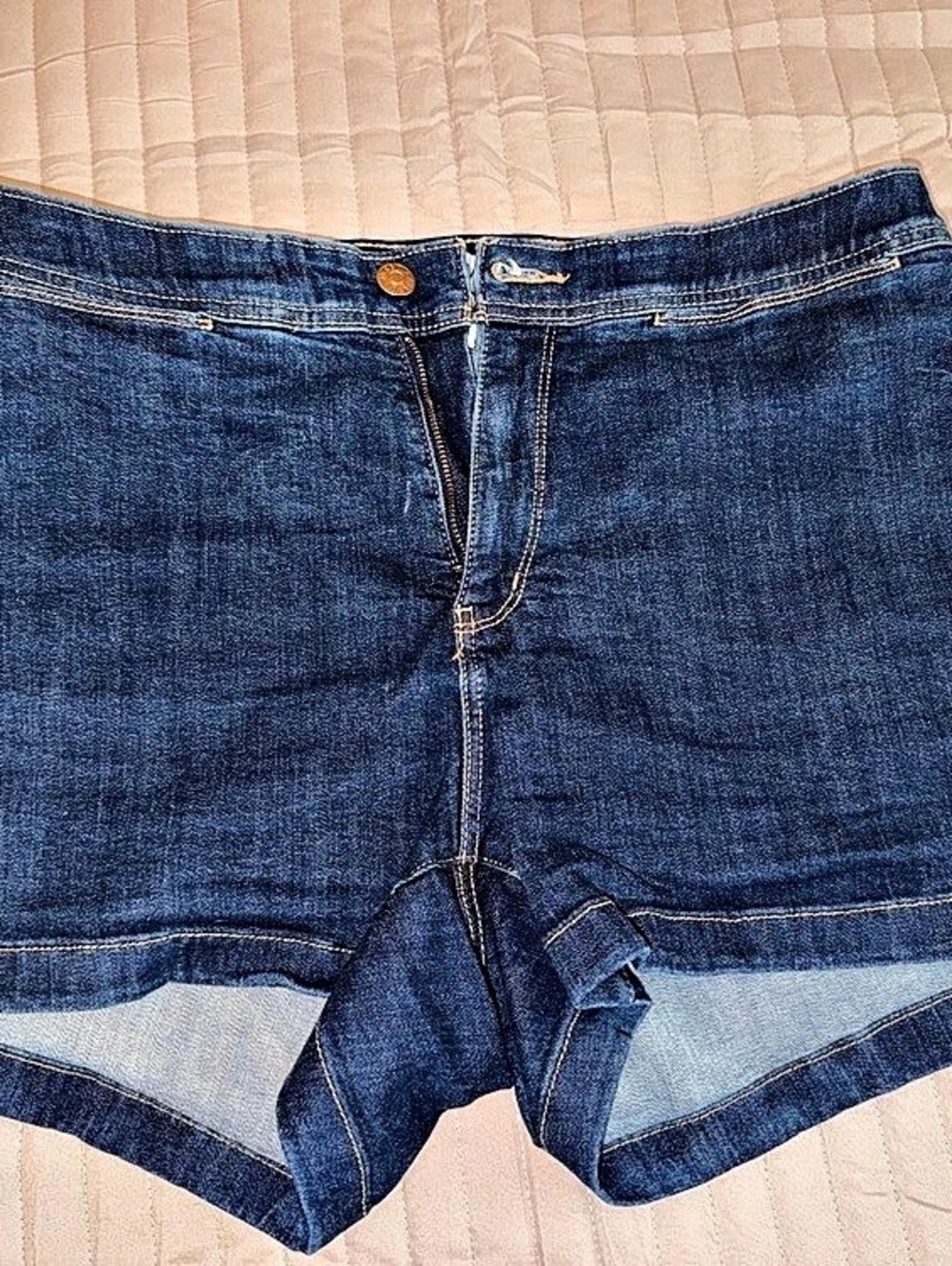 Ava & Viv High-Rise Smart Jean Shorts Blue Size 16